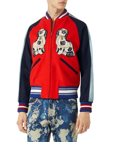 NWT GUCCI KING CHARLES SPANIEL & TIGER BOMBER 